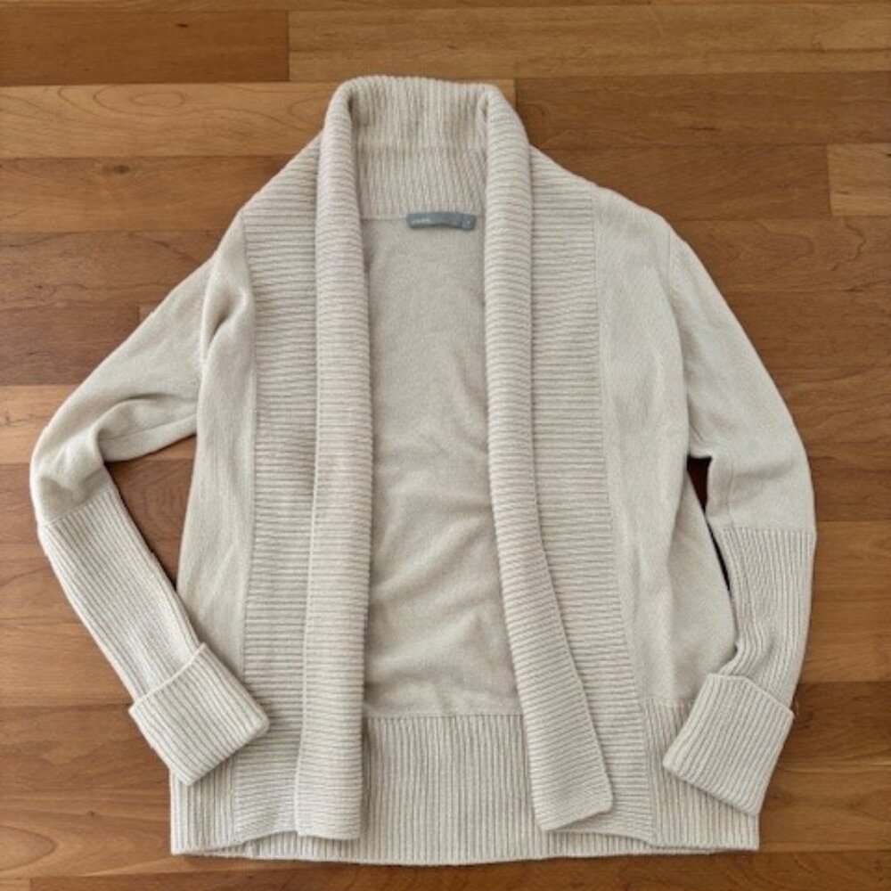 Vince Cashmere Shawl Collar Open Cardigan
